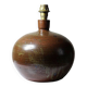 Grosse lampe boule grès pyrité émaillé vintage Baudat La Borne