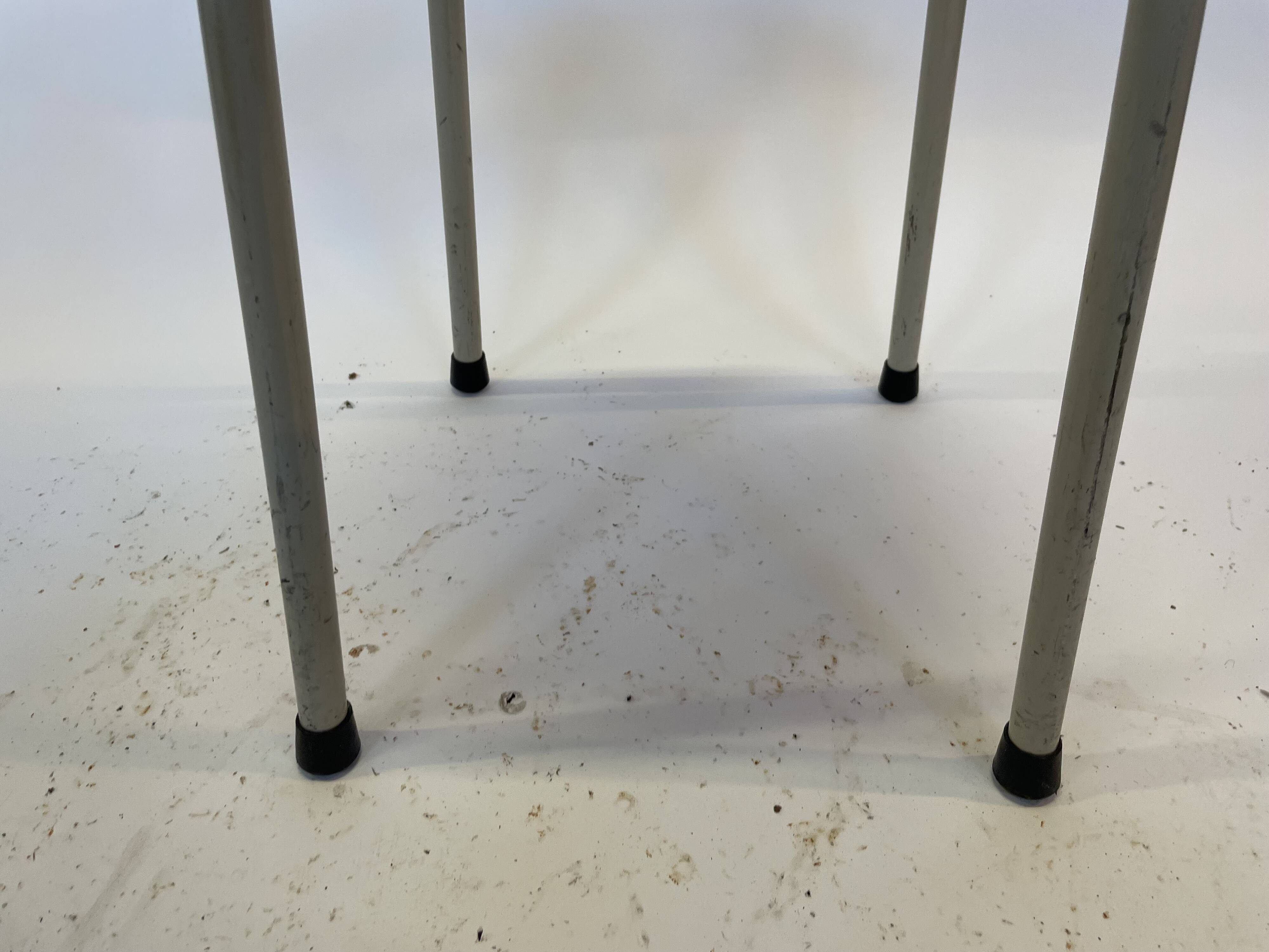 Vintage school stool, 1970s industrial design, Dutch minimalist