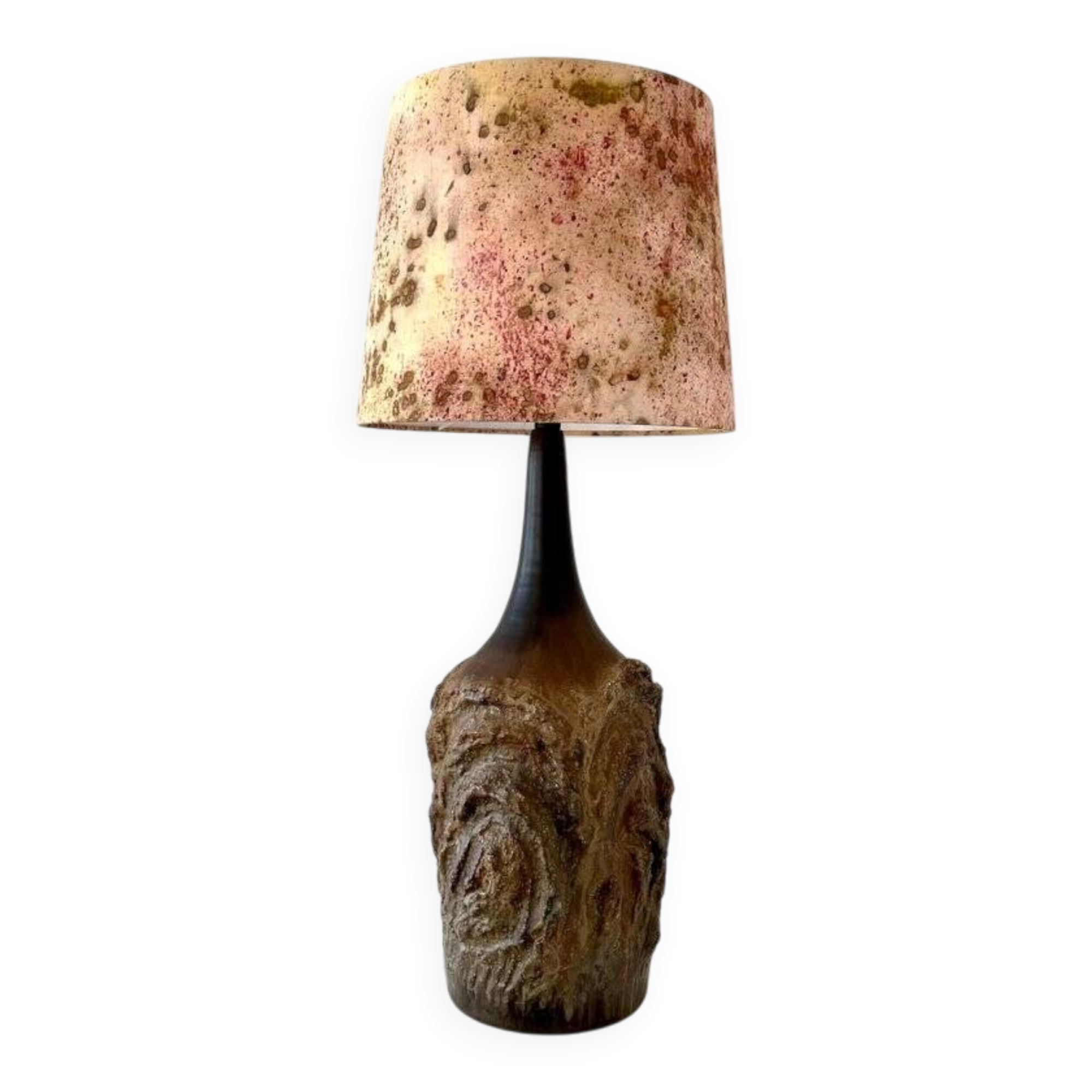 Table lamp by Judi Kunst, denmark, brutalist studio ceramic, 1960s