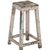Stool top old teak patina of origin india 39x39x72cm