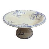 Antique footed compote Gien Terre de Fer model July