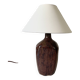 Lampe céramique, câble tissu, abat-jour coton