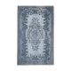 Hand-knotted vintage turkish 1970s 175 cm x 284 cm blue carpet