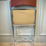 4 vintage folding chairs in chrome