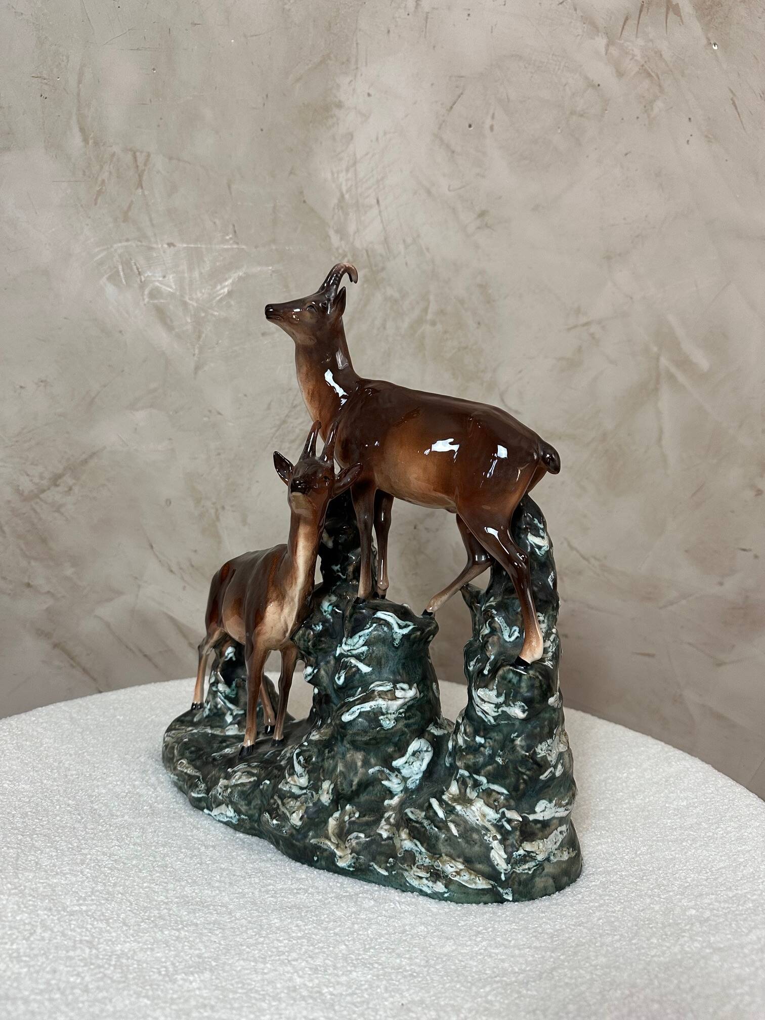 Ceramic Chamois Statue