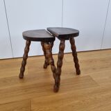 Pair of tripod farm milking stools