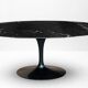 Originele Knoll Tulip ovale 198x121cm Nero Marquina glanzend in NIEUWSTAAT!