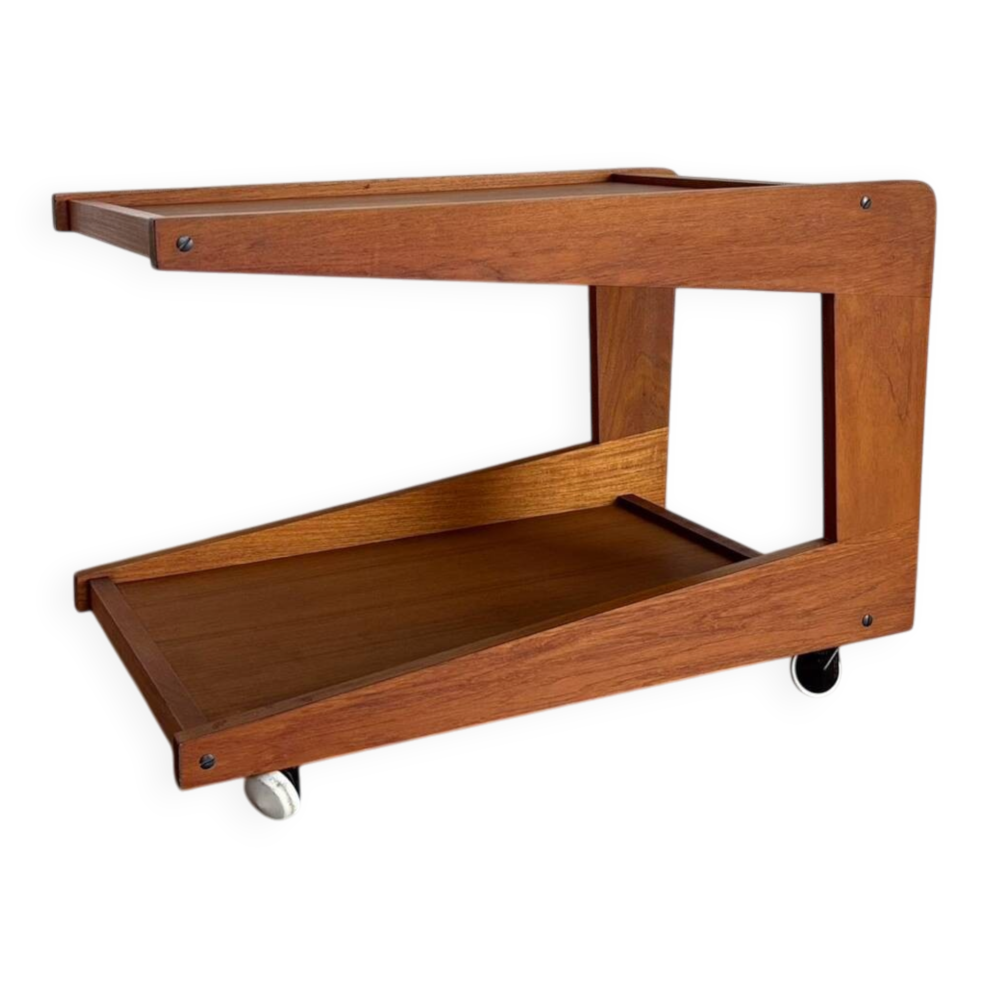 Vintage Danish bar trolley in teak