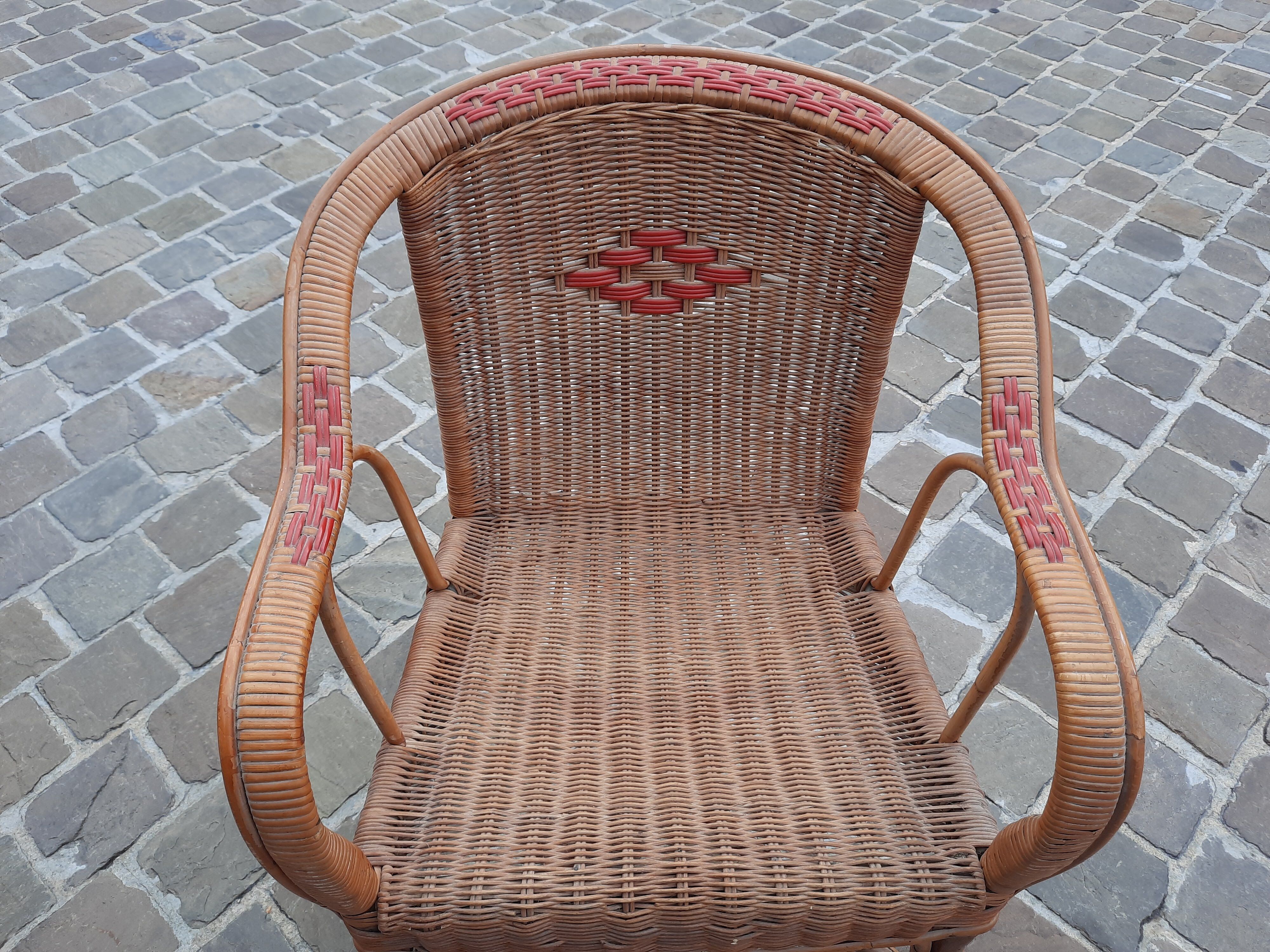 Vintage rattan armchair