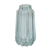 Vase en verre bleu "pattern"