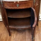 Louis XVI Style Half-Moon Chest of Drawers with Marquetry