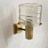 Set of 4 60s wall lights in champagne-colored resin