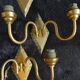 3 Art Deco cloisonné enamel wall lights