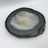 Cendrier empty pocket in brazil's bluish agathe geode