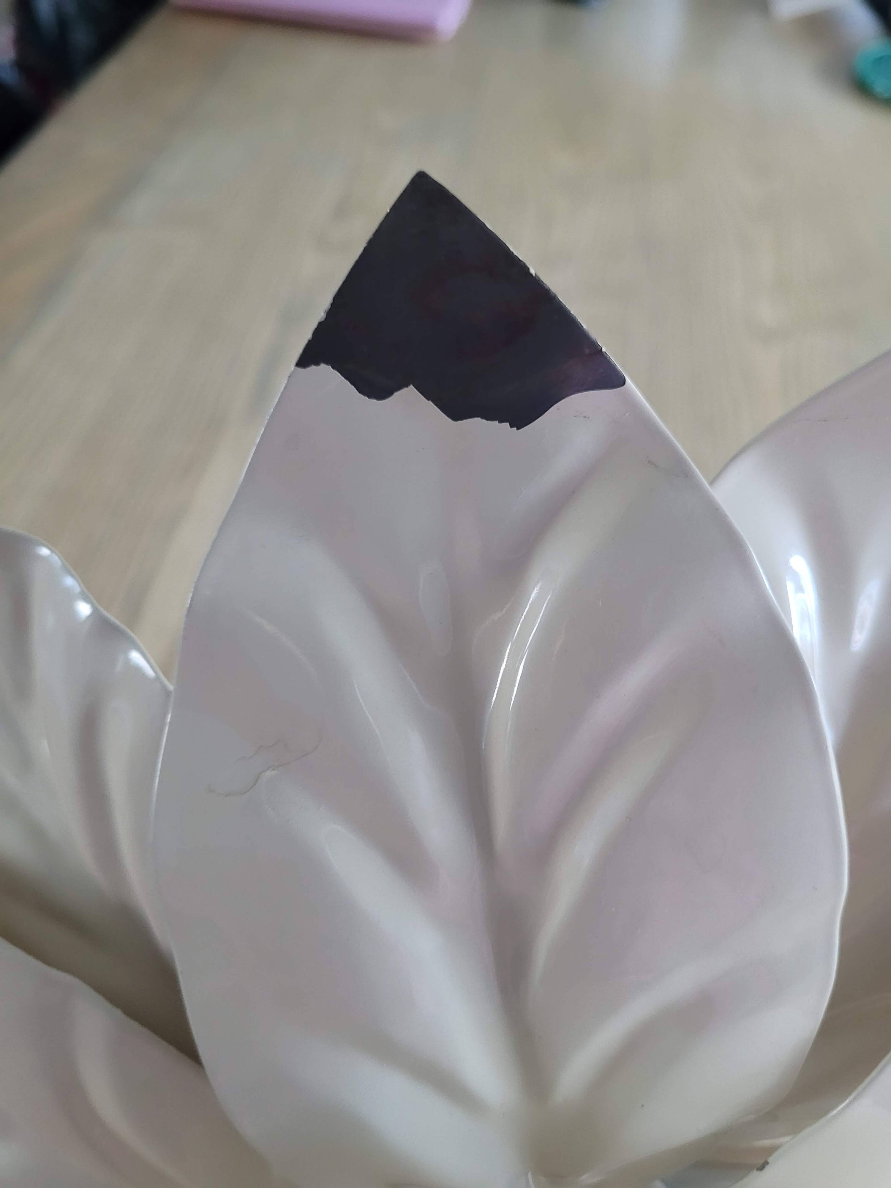 Flower table lamp - Opaline globe