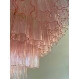 Pink “Tronchi” Murano Glass Flush Mount
