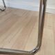 Set of 2 vintage office chairs in black leather chrome base plastic armrests / retro 1980s room