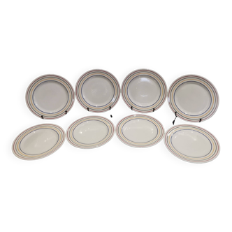 Série de 8 assiettes  à dessert Primula faïencerie italienne San Marciano Ceramiche