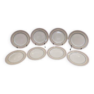Série de 8 assiettes  à dessert Primula faïencerie italienne San Marciano Ceramiche