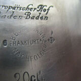 Silver metal coffee maker by B.Bohrmann for Hof Baden-Baden Frankfurt