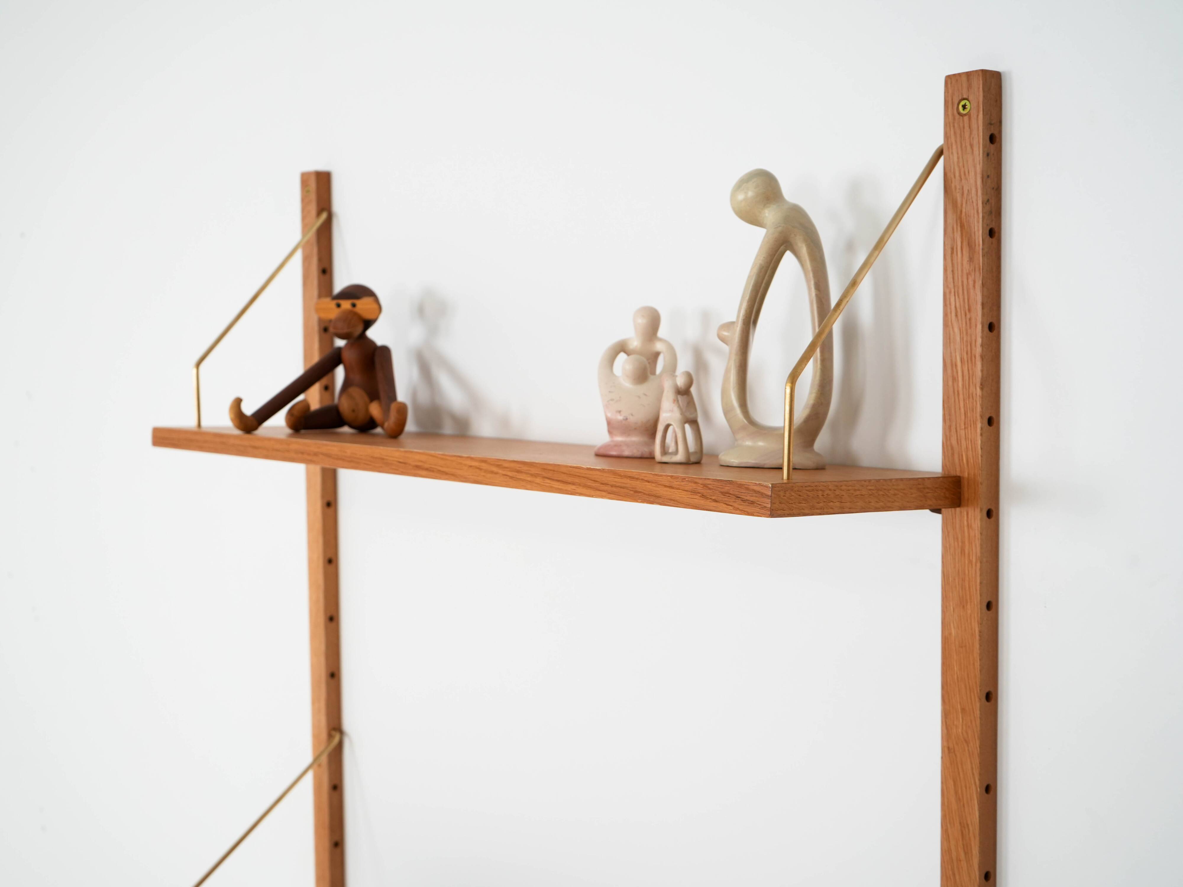 Oak shelving unit, Danish design, 1960s, manufactured in Denmark