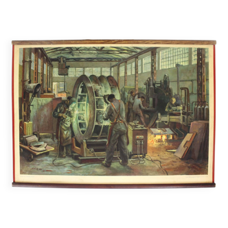 Czech Industrial Poster by Frantisek Bilek, 1950s