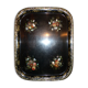 Old Napoleon III pink and mother-of-pearl inlaid tray