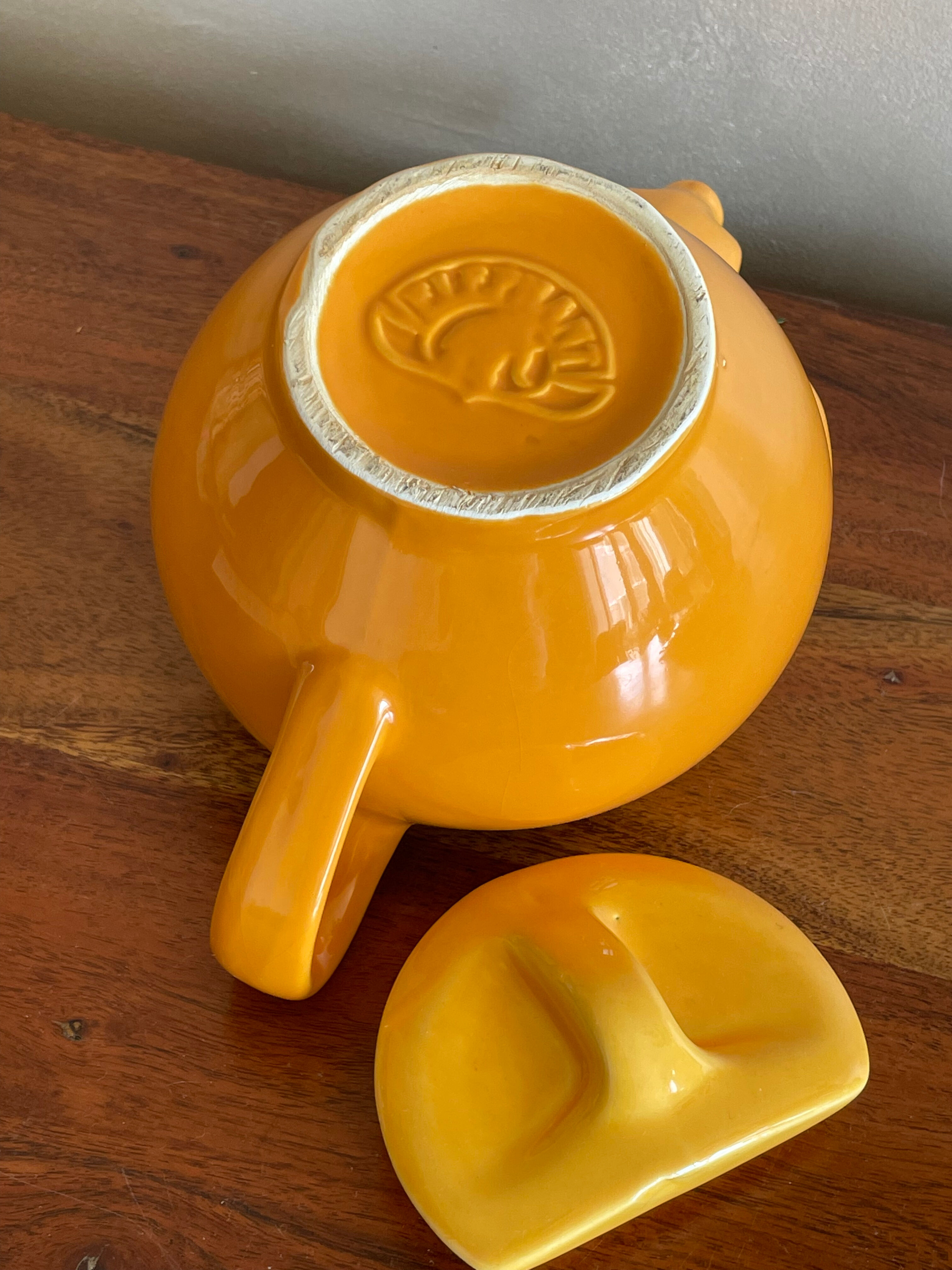 Orange elephant teapot