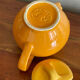 Orange elephant teapot