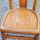 Set of 4 bistro chairs in beech and blond oak from the 50s