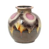 Bolle Fat Lava Vase Purple West Germany Ceramics 666-21