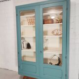 Blue vintage bookcase