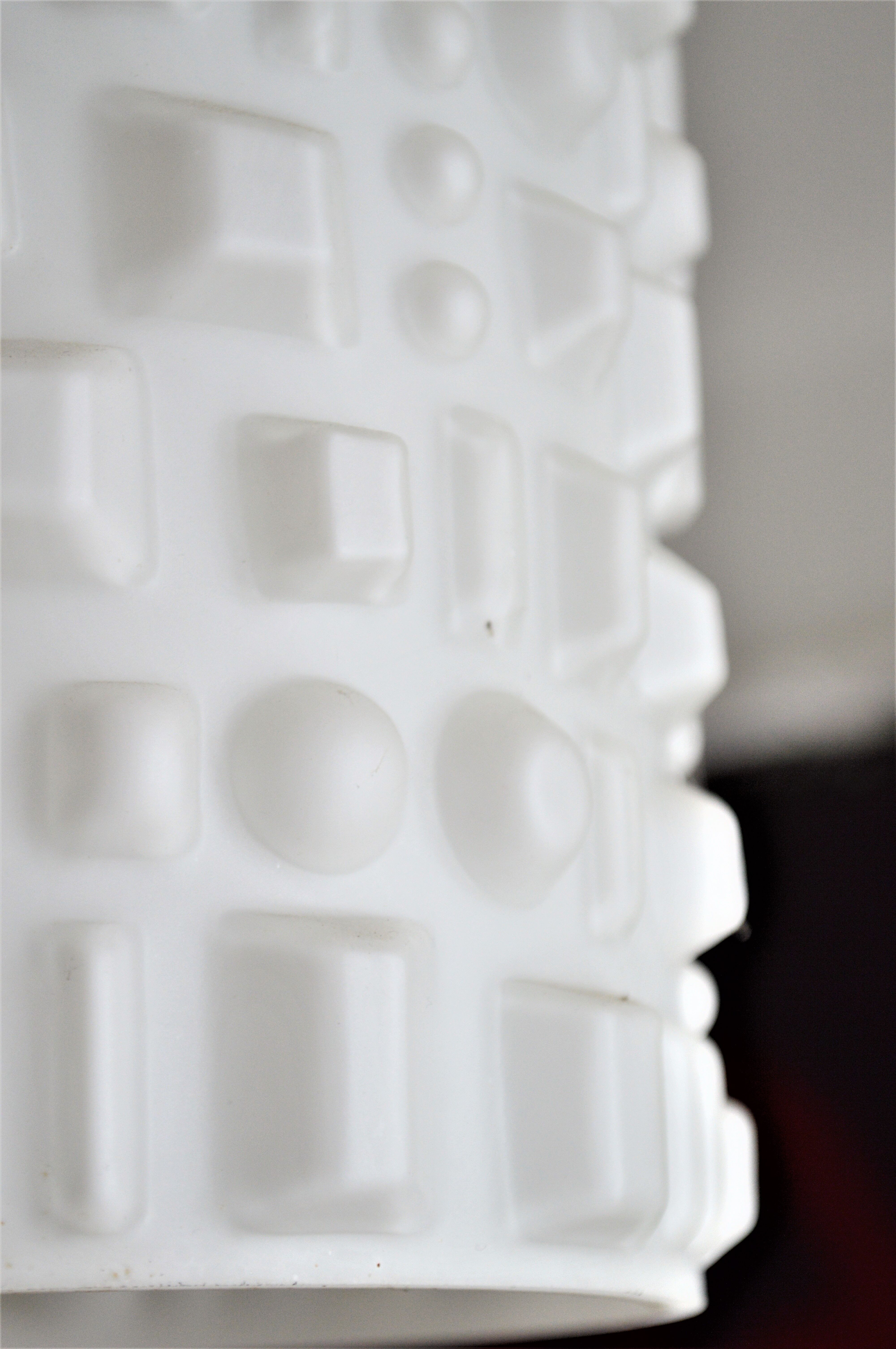 1960s Limburg Bauhaus Glass Lamp