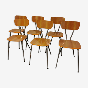 Set of 6 vintage formica chairs