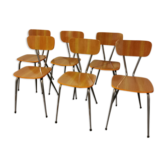 Set of 6 vintage formica chairs
