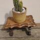 Tabouret repose-pied bois, artisanat art populaire