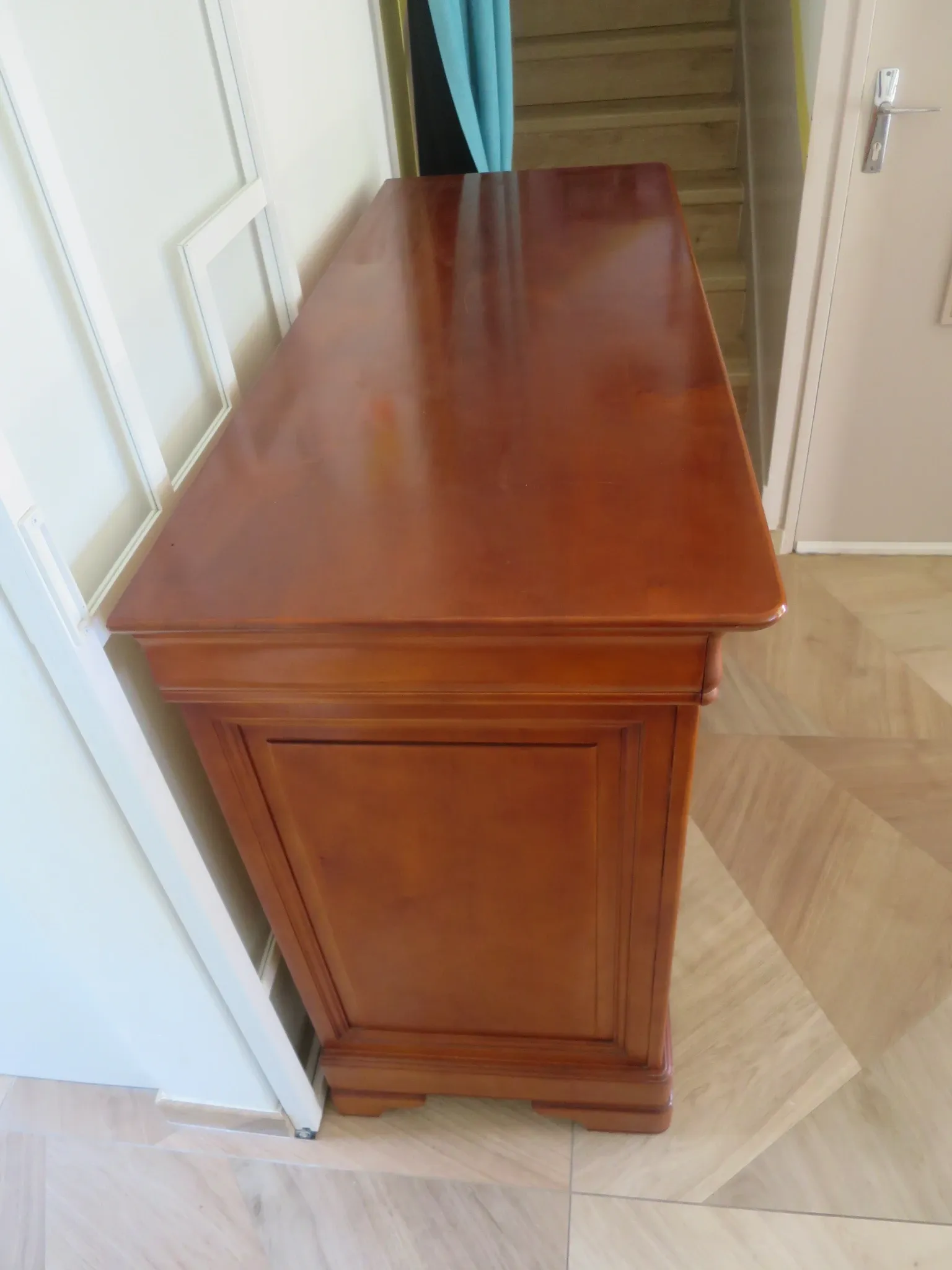 Louis Philippe buffet - 2 drawers - 2 doors - cherry wood - solid wood - dowelled