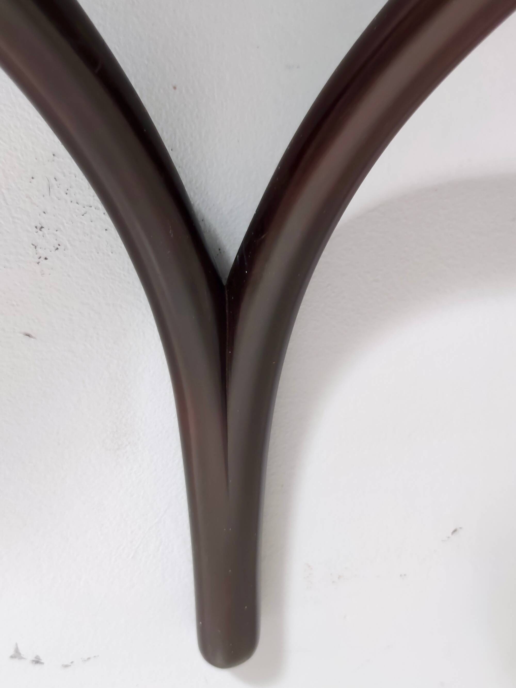 Ebonized Beech and Walnut Wall-Mounted Console Table