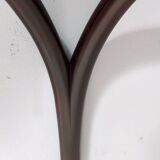 Ebonized Beech and Walnut Wall-Mounted Console Table