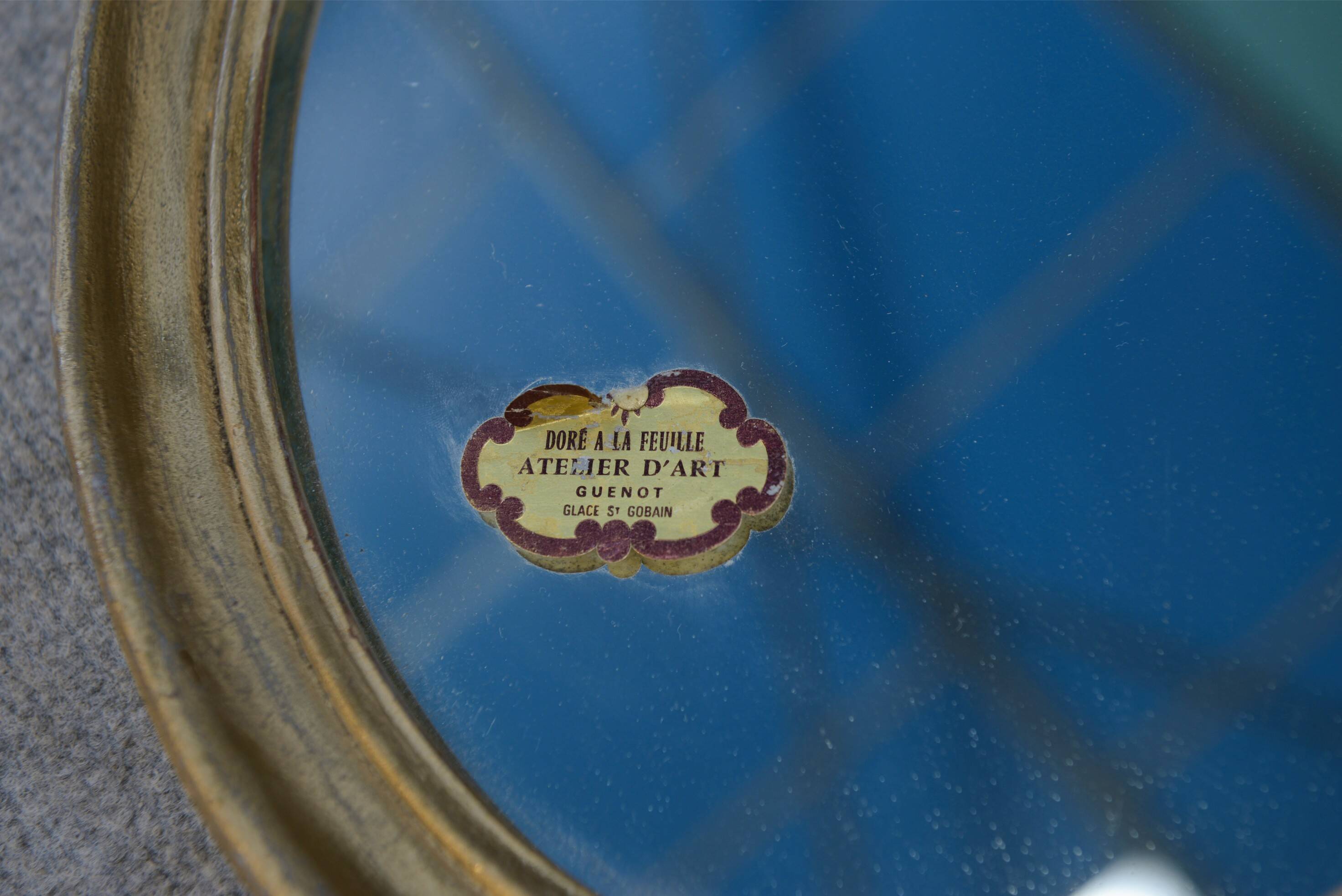 Paire de miroirs ovales, 1950