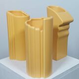 Trio de vases jaunes de style Memphis par ASA Allemagne