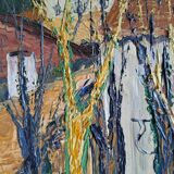 Oil painting on canvas signed LM RATAUD