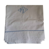 old embroidered cotton sheet