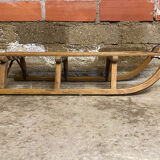 Vintage Davos wooden & metal sled for winter sports