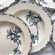 6 “Oxford” ironstone soup plates from Choisy le Roi