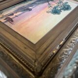 Emile gauffriaud (1877-1957) painting hsp seaside with sailing boats