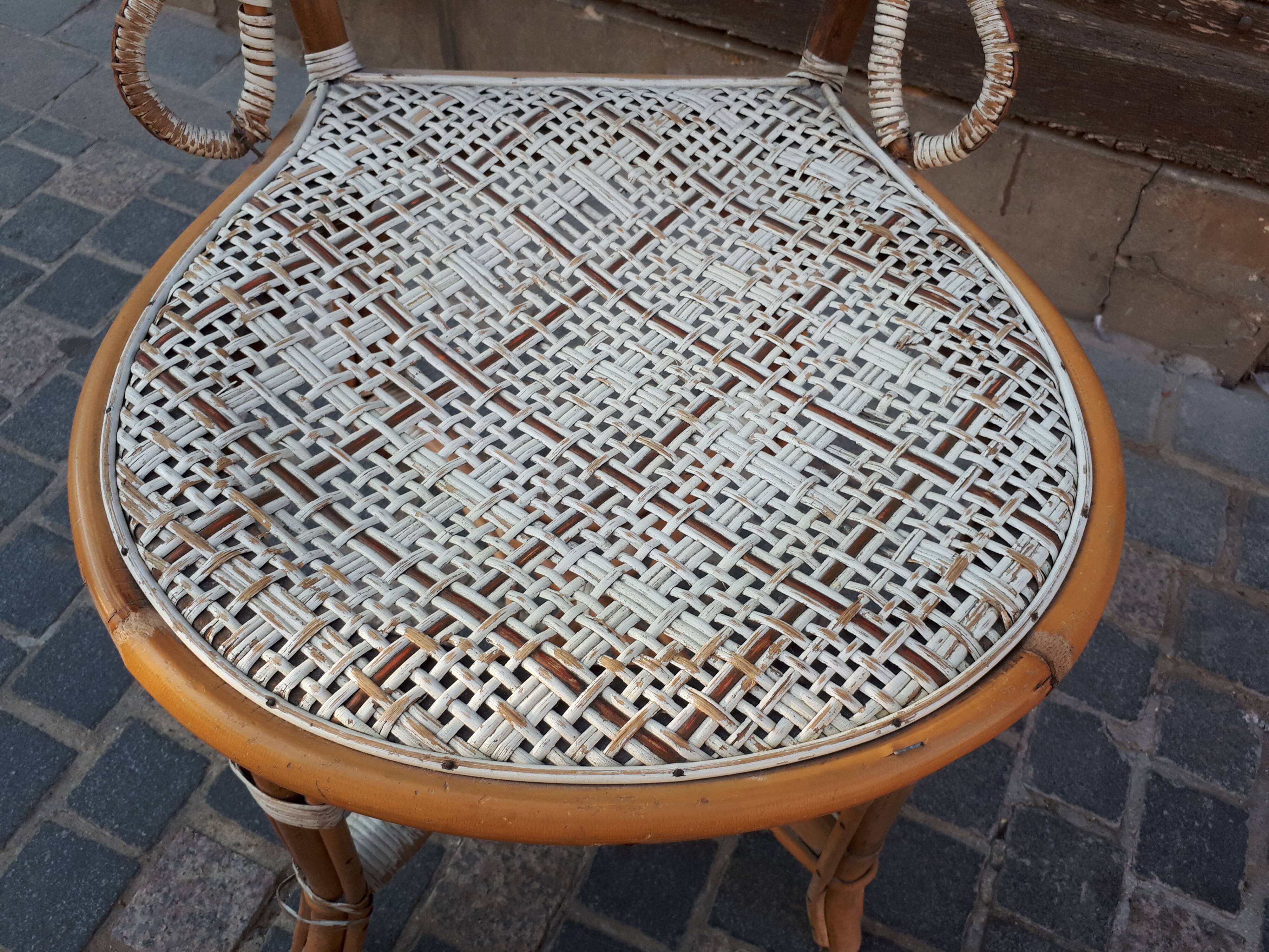Perret and Vibert Paris rattan bistro chair