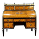 Important cylinder desk from the Louis XVI period in marquetry.