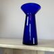 Blue crystal vase Scandinavian design Kaj Franck 70s