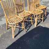 4 rattan chairs from the 1960s